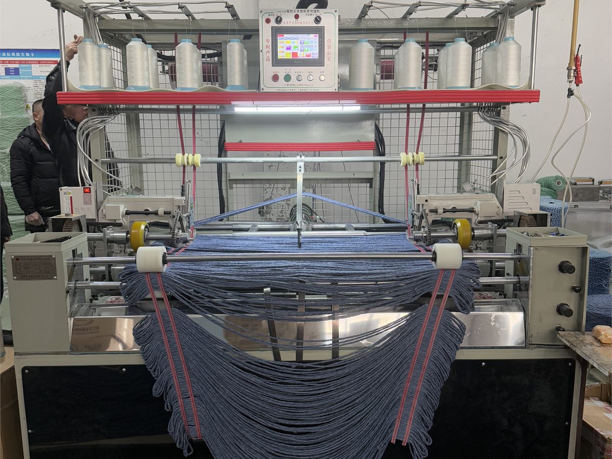 Automatic loop mop machine operating in the Merit factory