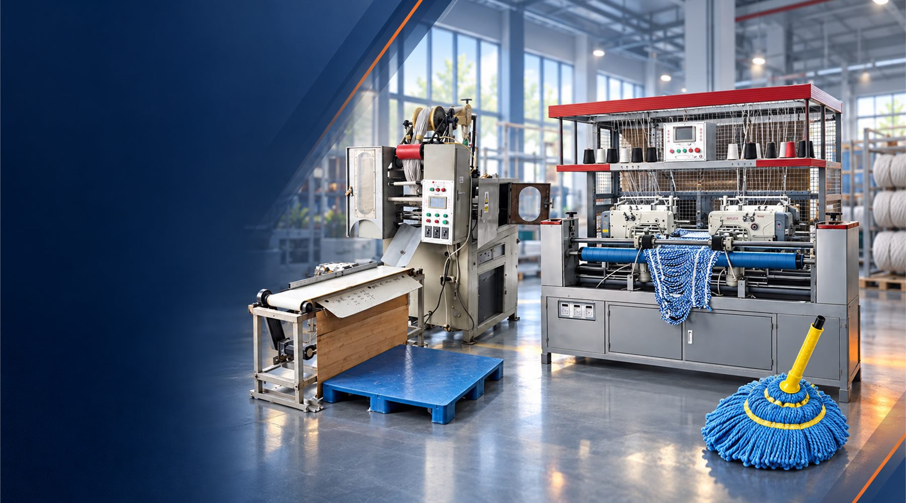 Customized cotton yarn and twist mop production machines
