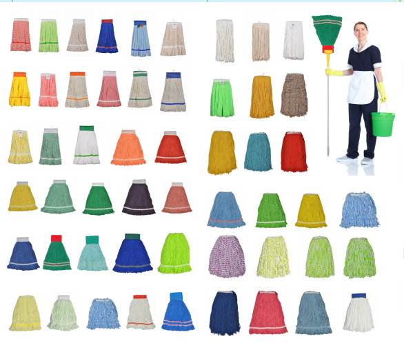 Cotton and microfiber mop head styles