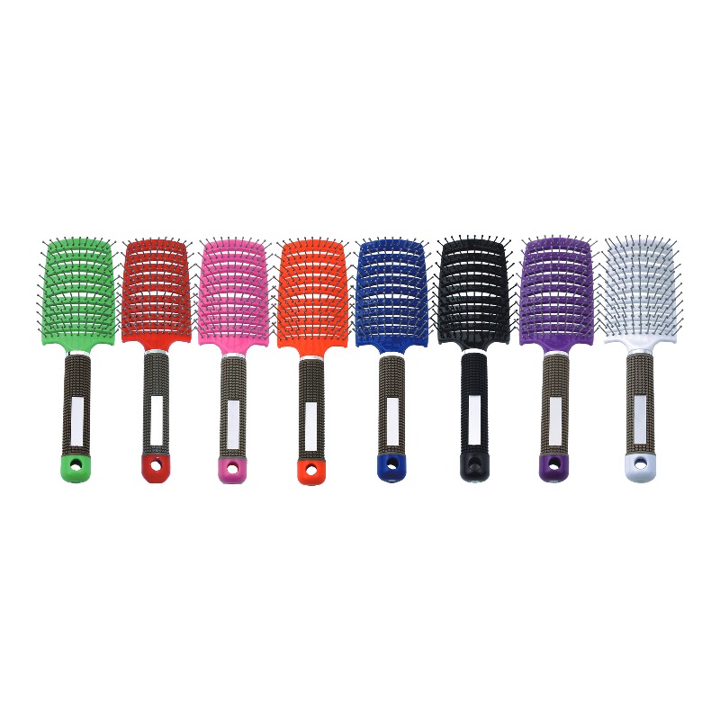 FT01 Large Curved Nylon-Pin Detangling Brush - FT01 image 1