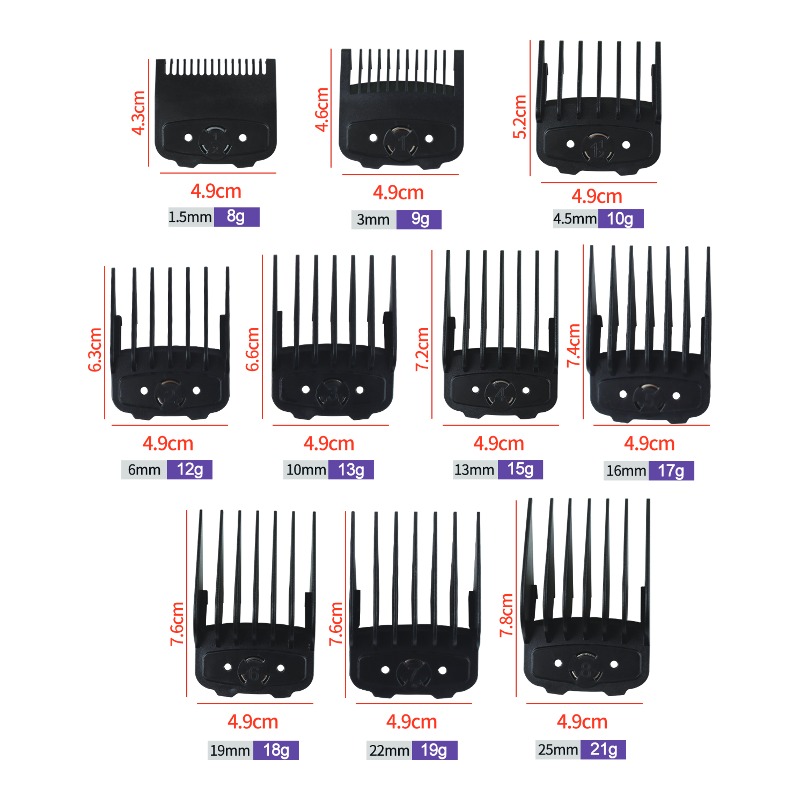QX010 Ten-Piece Magnetic Clipper Guard Set - QX010 image 3