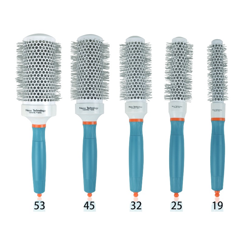 L02 Blue and Light Brown-Gray Round Brush Series - L02 image 1