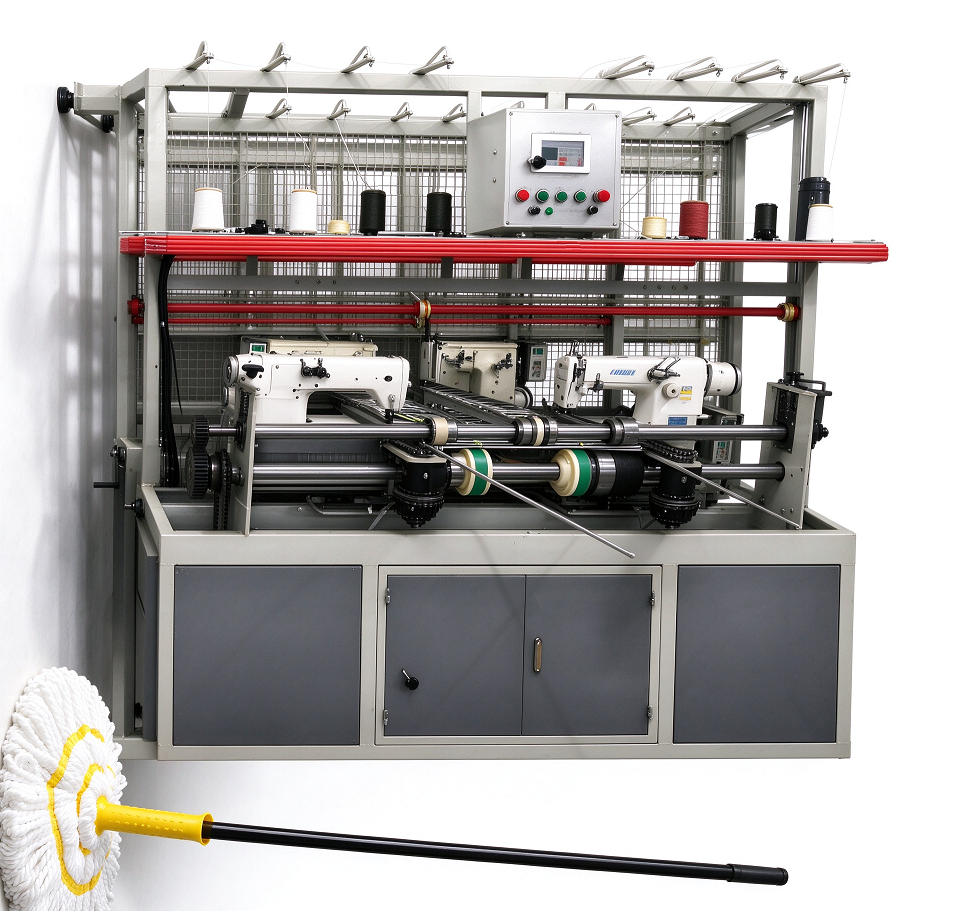 Automatic mop making machine shown for factory space and installation planning